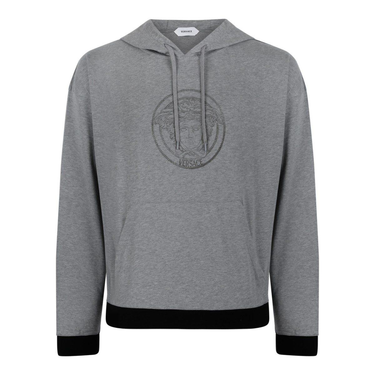 Versace Grey Logo Hoodie.