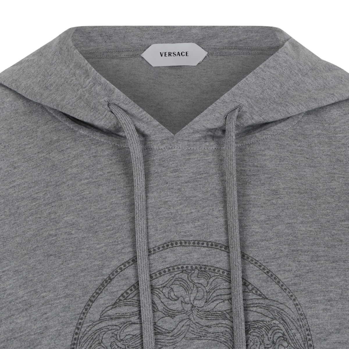 Versace Grey Logo Hoodie.