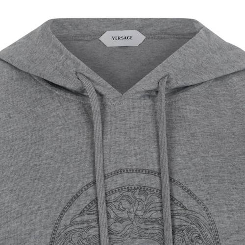Versace Grey Logo Hoodie.