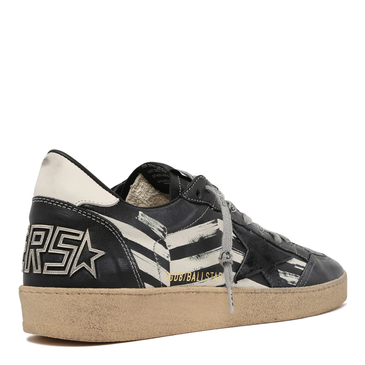 Golden Goose Ball Star Black Leather Sneakers.