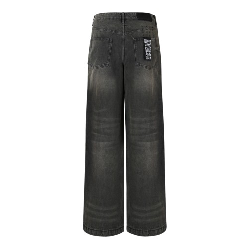 Ksubi Washed Black Wide-Leg Jeans.