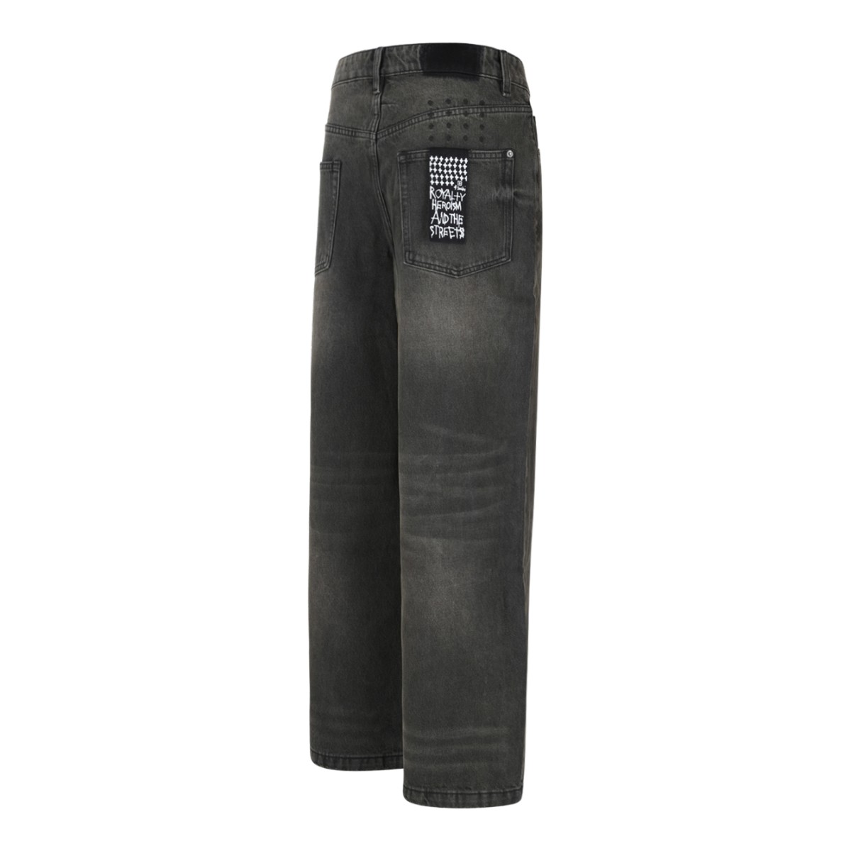 Ksubi Washed Black Wide-Leg Jeans.