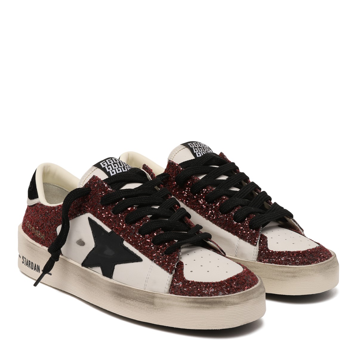 Golden Goose Stardan Glitter Leather Sneakers.