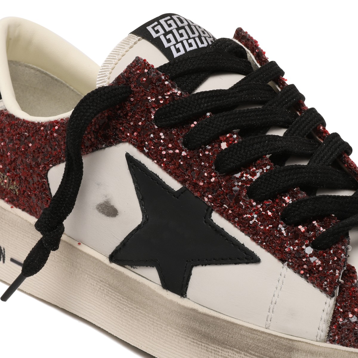 Golden Goose Stardan Glitter Leather Sneakers.