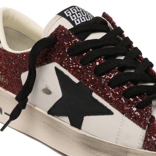 Golden Goose Stardan Glitter Leather Sneakers.