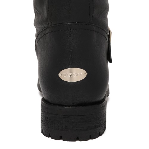 Jimmy Choo Black Leather Biker Boots.