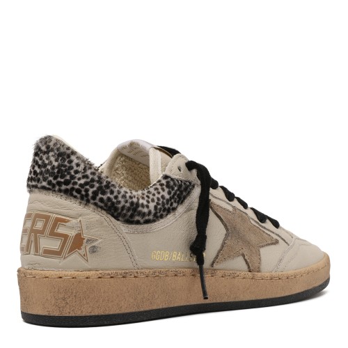 Golden Goose Ball Star White Leather Sneakers.
