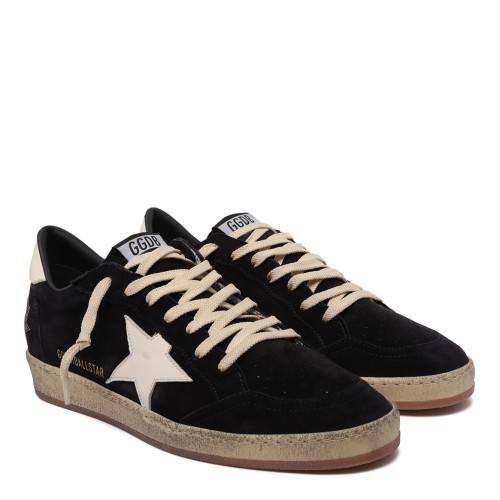 Golden Goose Ball Star Black Suede Sneakers. 2