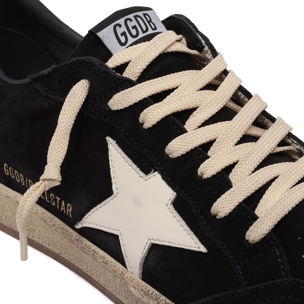 Golden Goose Ball Star Black Suede Sneakers.