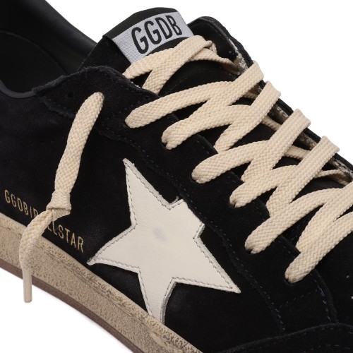 Golden Goose Ball Star Black Suede Sneakers.