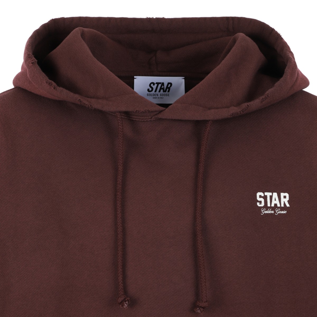 Golden Goose Brown Cotton Logo Hoodie.