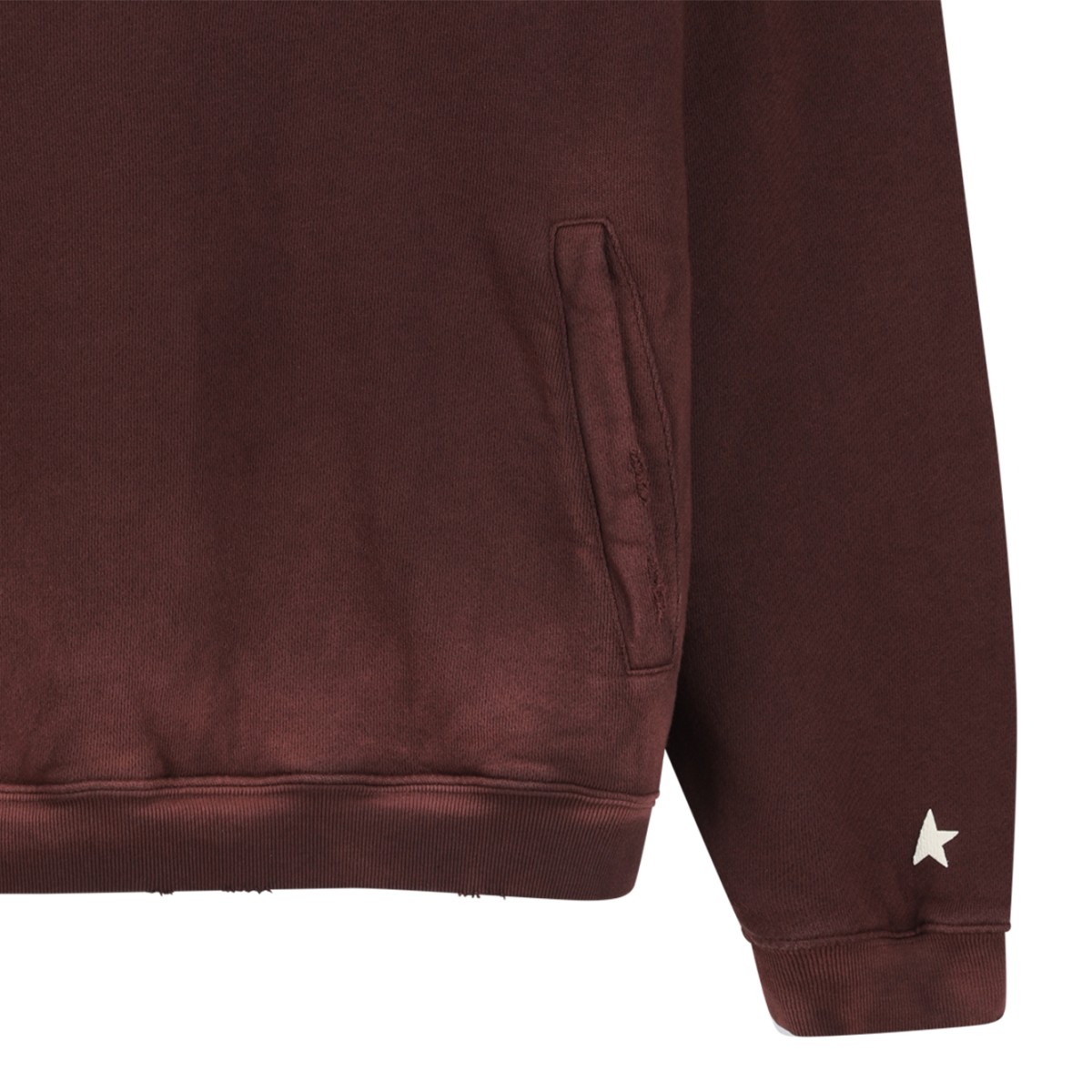 Golden Goose Brown Cotton Logo Hoodie.