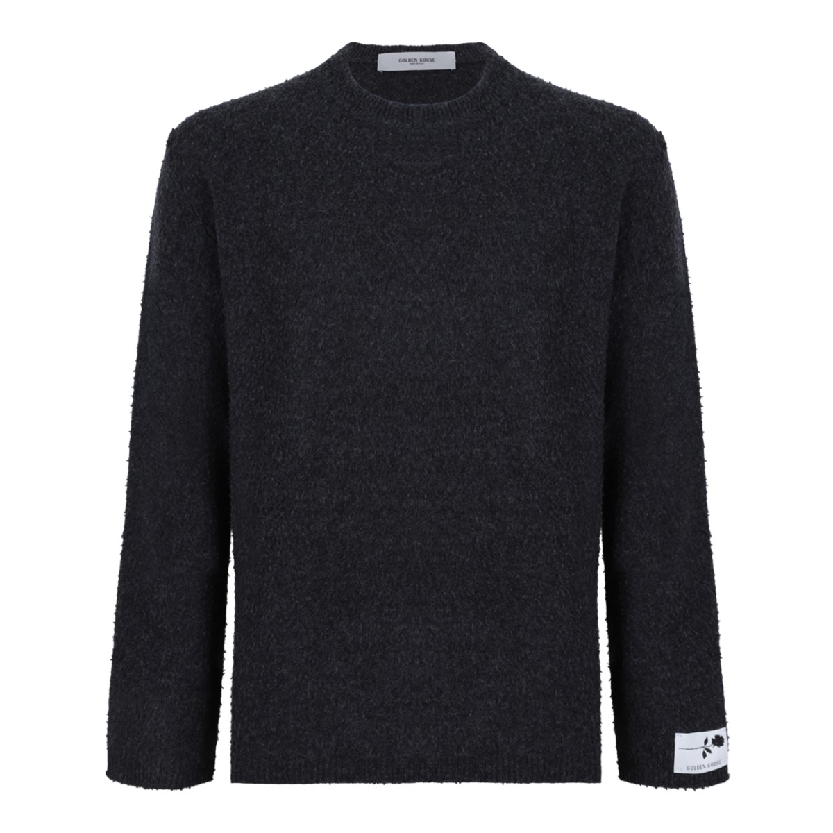 Golden Goose Charcoal Wool Crewneck Sweater.