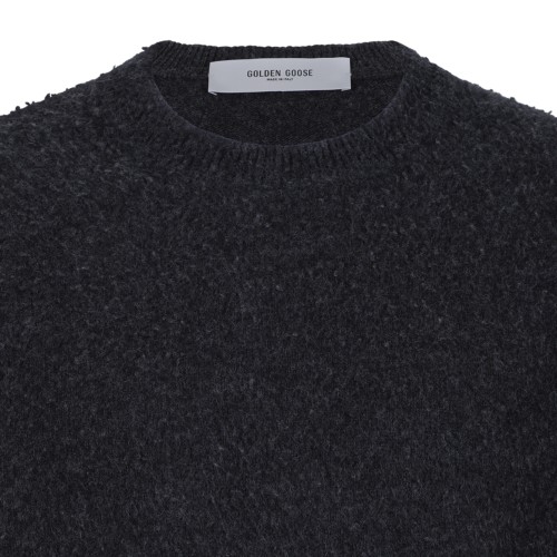 Golden Goose Charcoal Wool Crewneck Sweater.