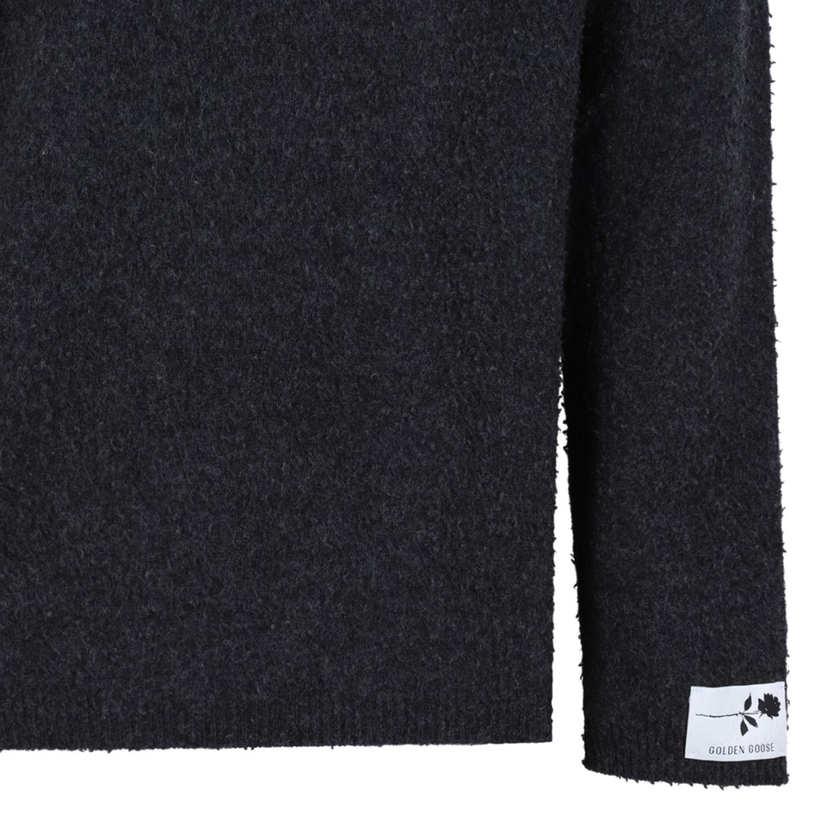Golden Goose Charcoal Wool Crewneck Sweater.