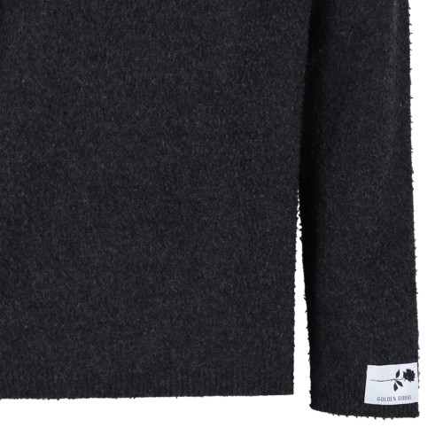 Golden Goose Charcoal Wool Crewneck Sweater.