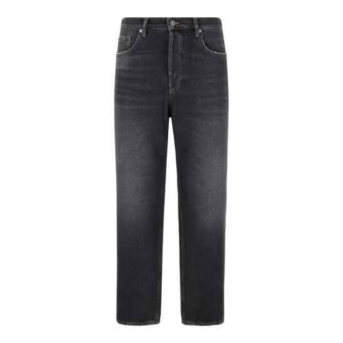 Golden Goose Washed Black Straight-Leg Jeans.