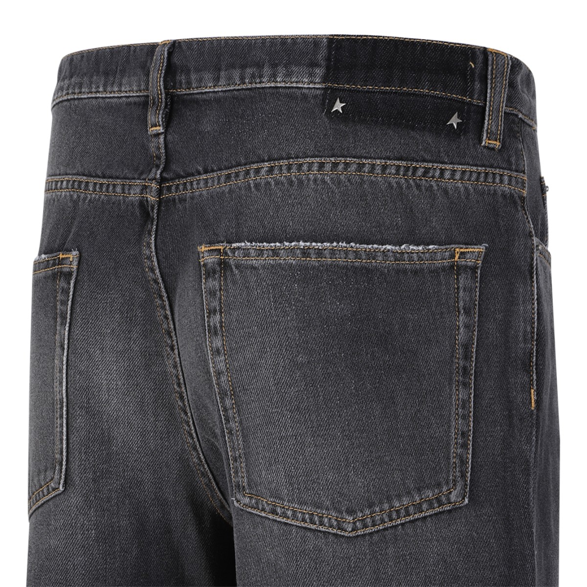 Golden Goose Washed Black Straight-Leg Jeans.