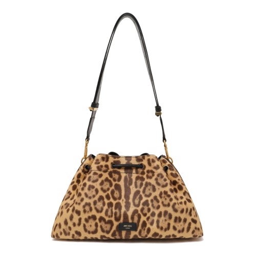 Jimmy Choo Leopard Print Suede Bucket Bag. 2