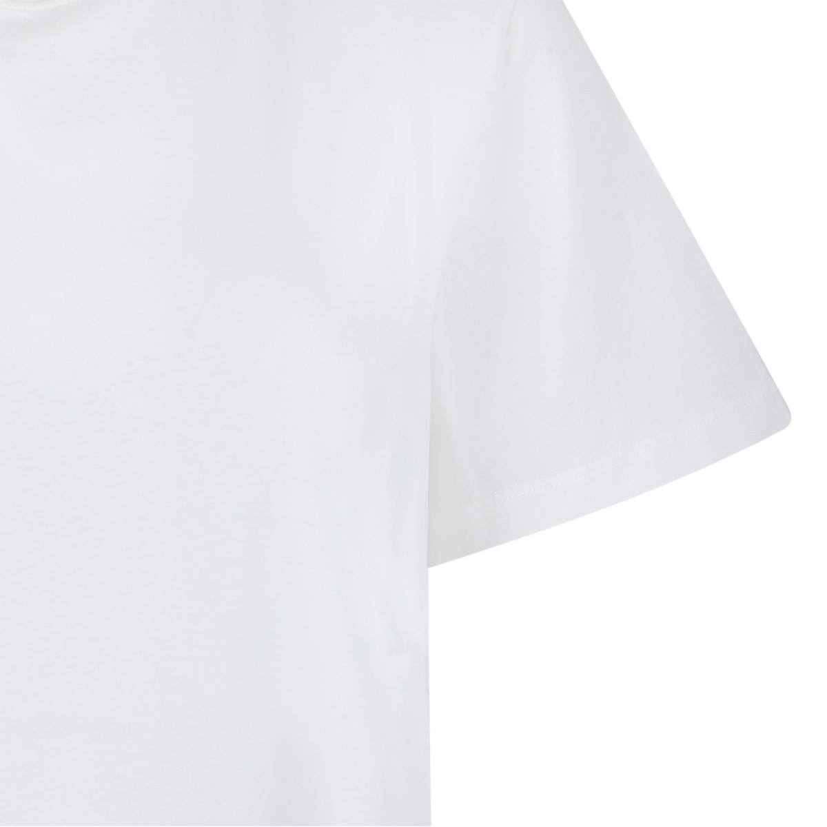 Golden Goose White Cotton Crystal Collar T-Shirt.