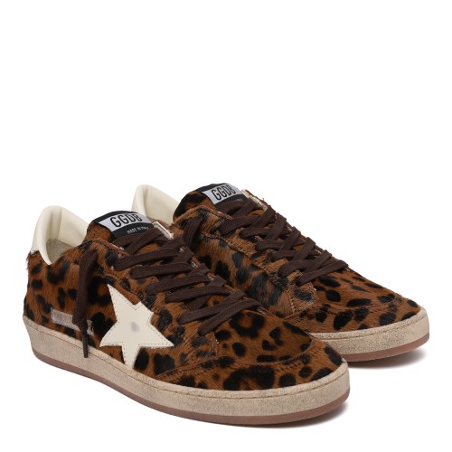 Golden Goose Leopard Pony Hair Super-Star Sneakers.