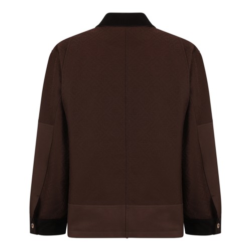 Casablanca Brown Contrast-Trim Jacket. 2