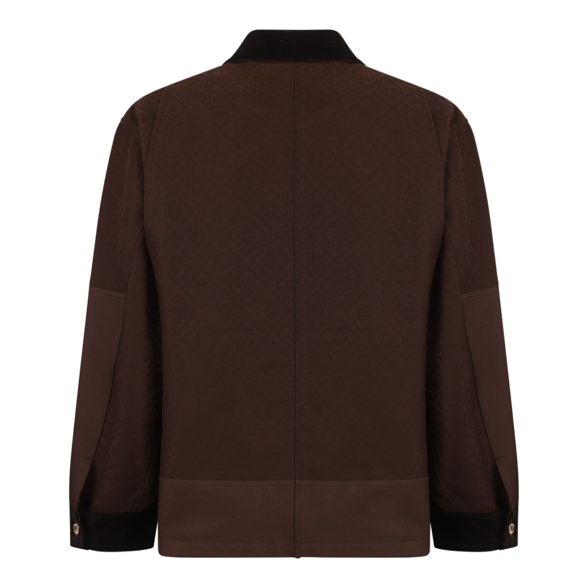 Casablanca Brown Contrast-Trim Jacket.