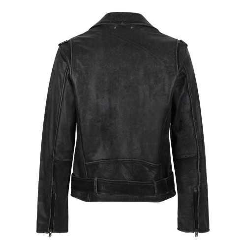 Golden Goose Black Leather Biker Jacket.