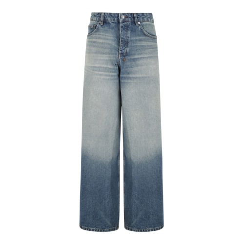 Ksubi Blue Ombr Wide-Leg Jeans.
