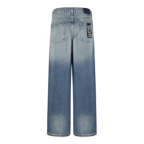 Ksubi Blue Ombr Wide-Leg Jeans. 2