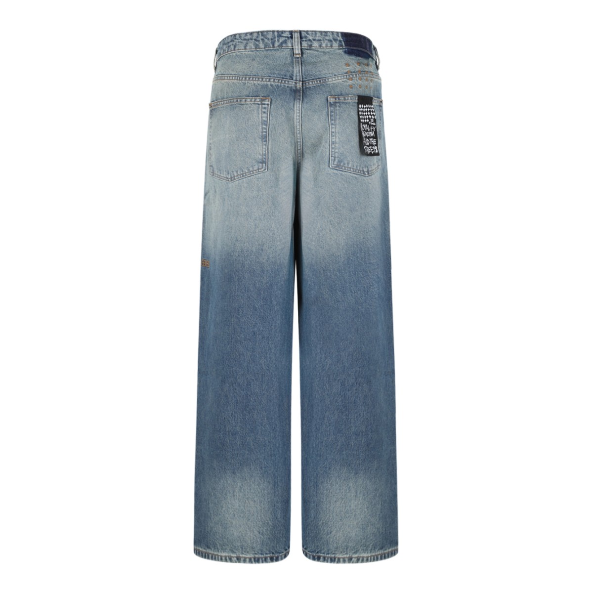 Ksubi Blue Ombr Wide-Leg Jeans.