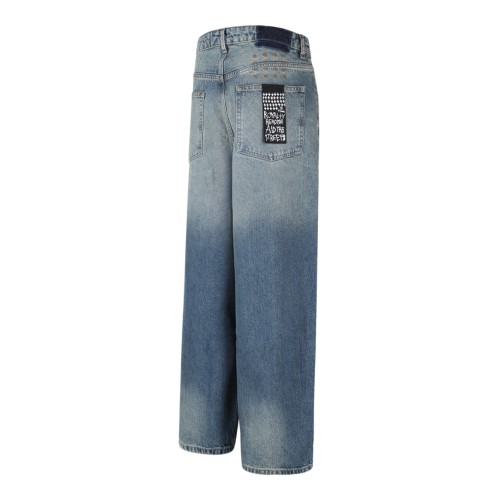 Ksubi Blue Ombr Wide-Leg Jeans.