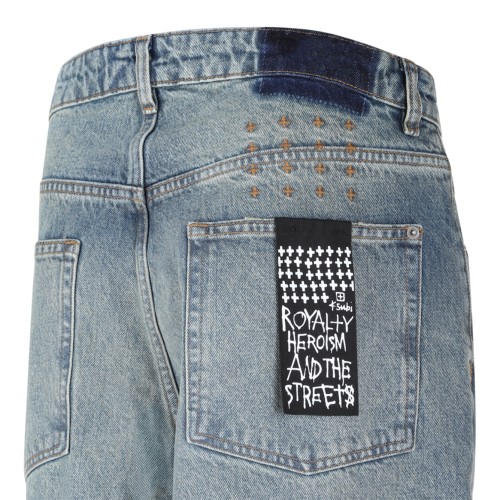 Ksubi Blue Ombr Wide-Leg Jeans.