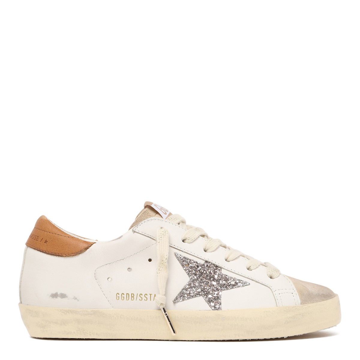 Golden Goose White Leather Super-Star Sneakers.