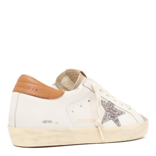 Golden Goose White Leather Super-Star Sneakers.