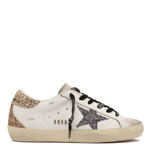 Golden Goose Super-Star White Leather Sneakers.