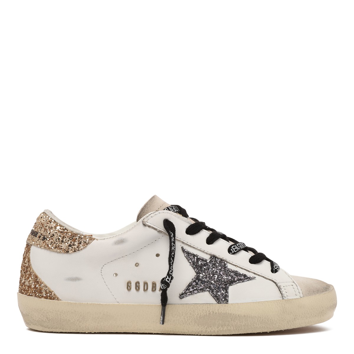 Golden Goose Super-Star White Leather Sneakers.