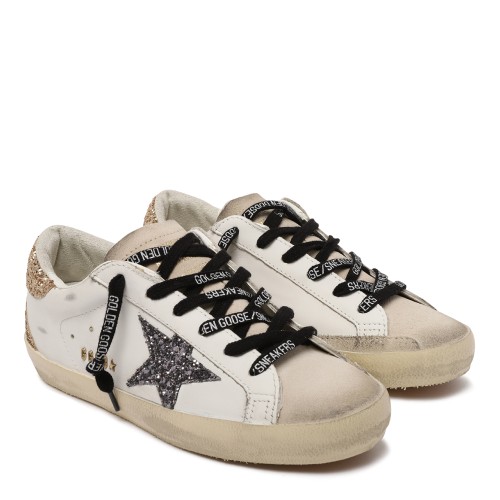 Golden Goose Super-Star White Leather Sneakers. 2