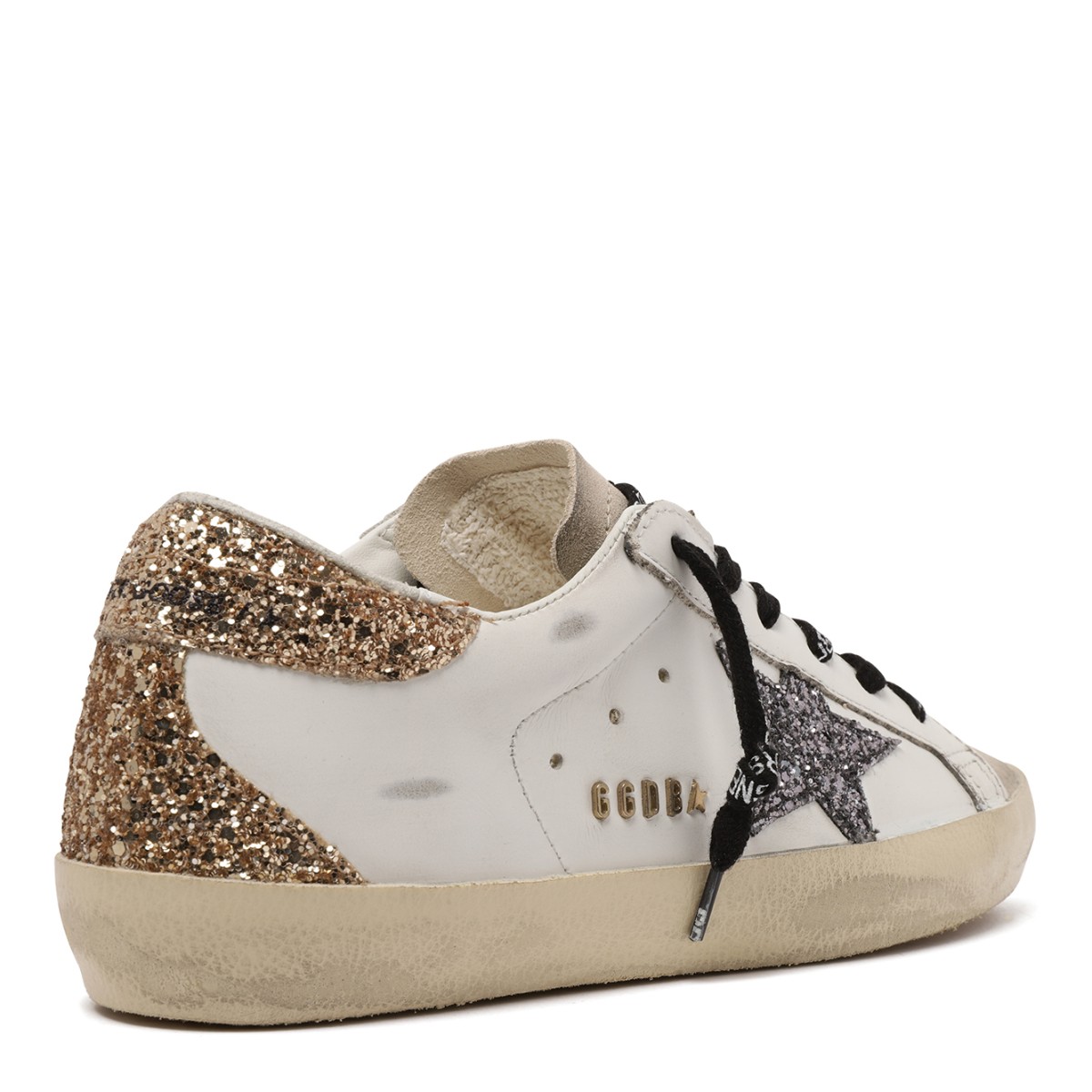 Golden Goose Super-Star White Leather Sneakers.