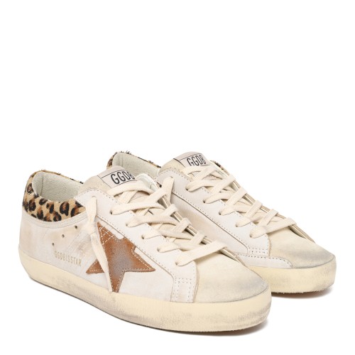 Golden Goose Super-Star White Leather Sneakers.