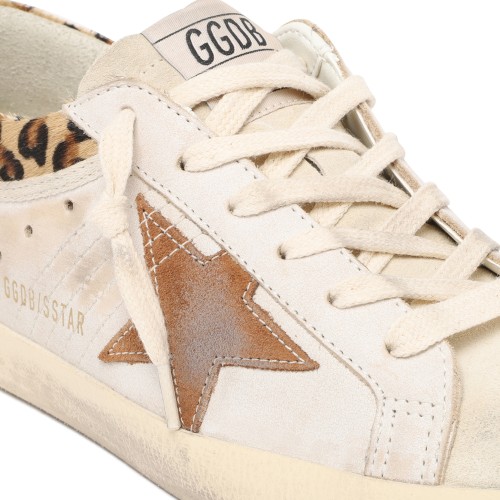 Golden Goose Super-Star White Leather Sneakers.