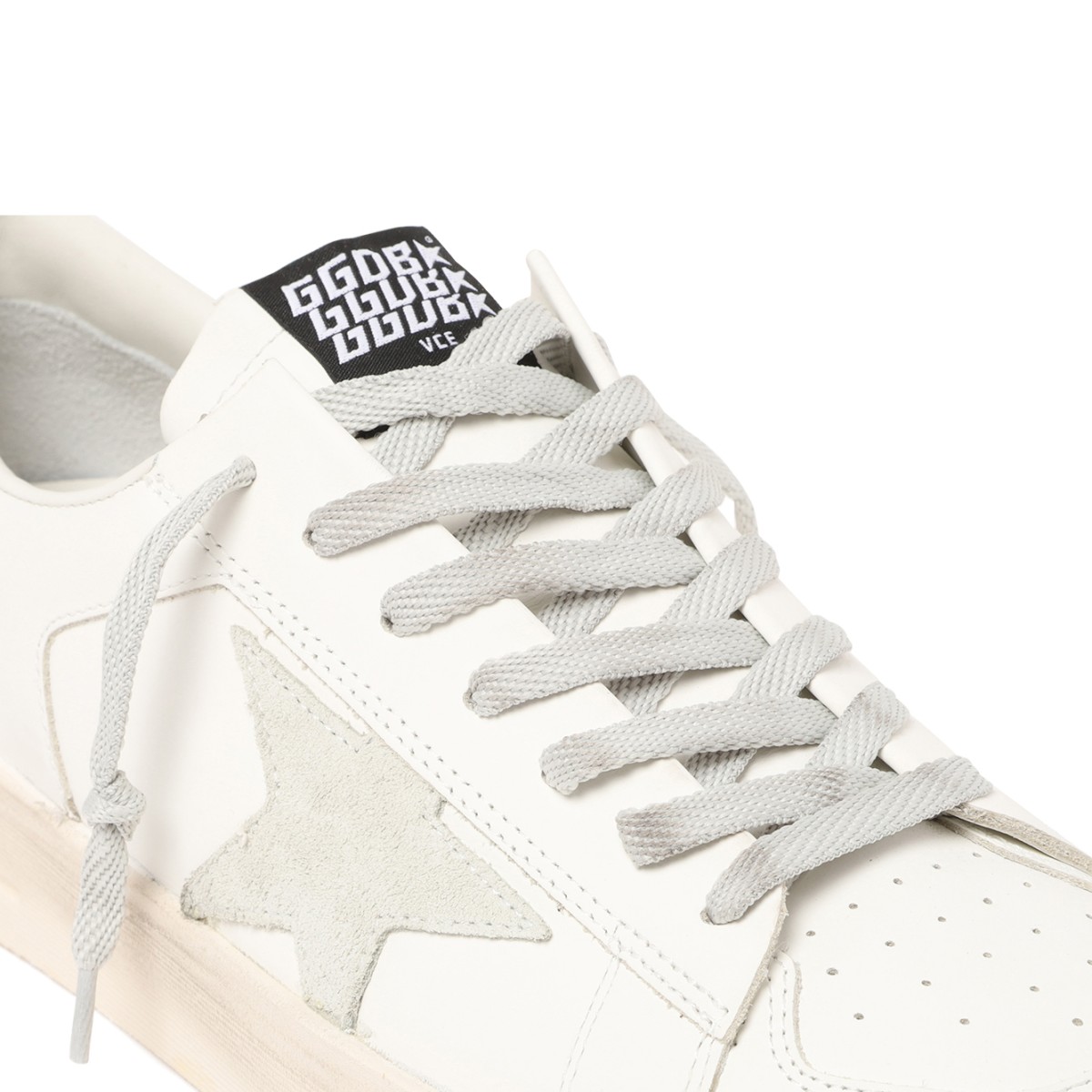 Golden Goose Super-Star White Leather Sneakers.