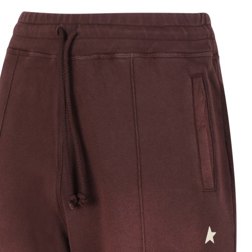 Golden Goose Brown Cotton Drawstring Trousers.