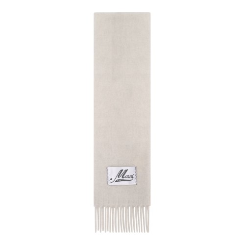 Marni Ivory Virgin Wool Fringed Scarf.