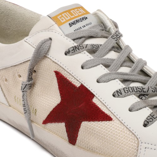 Golden Goose Super-Star White Leather Sneakers.