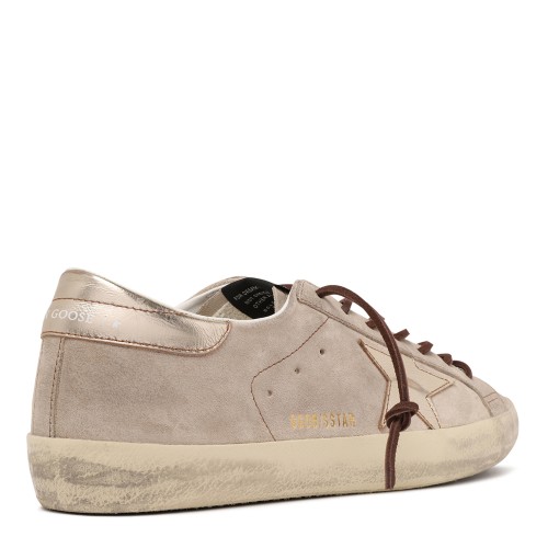 Golden Goose Super-Star Beige Suede Sneakers.