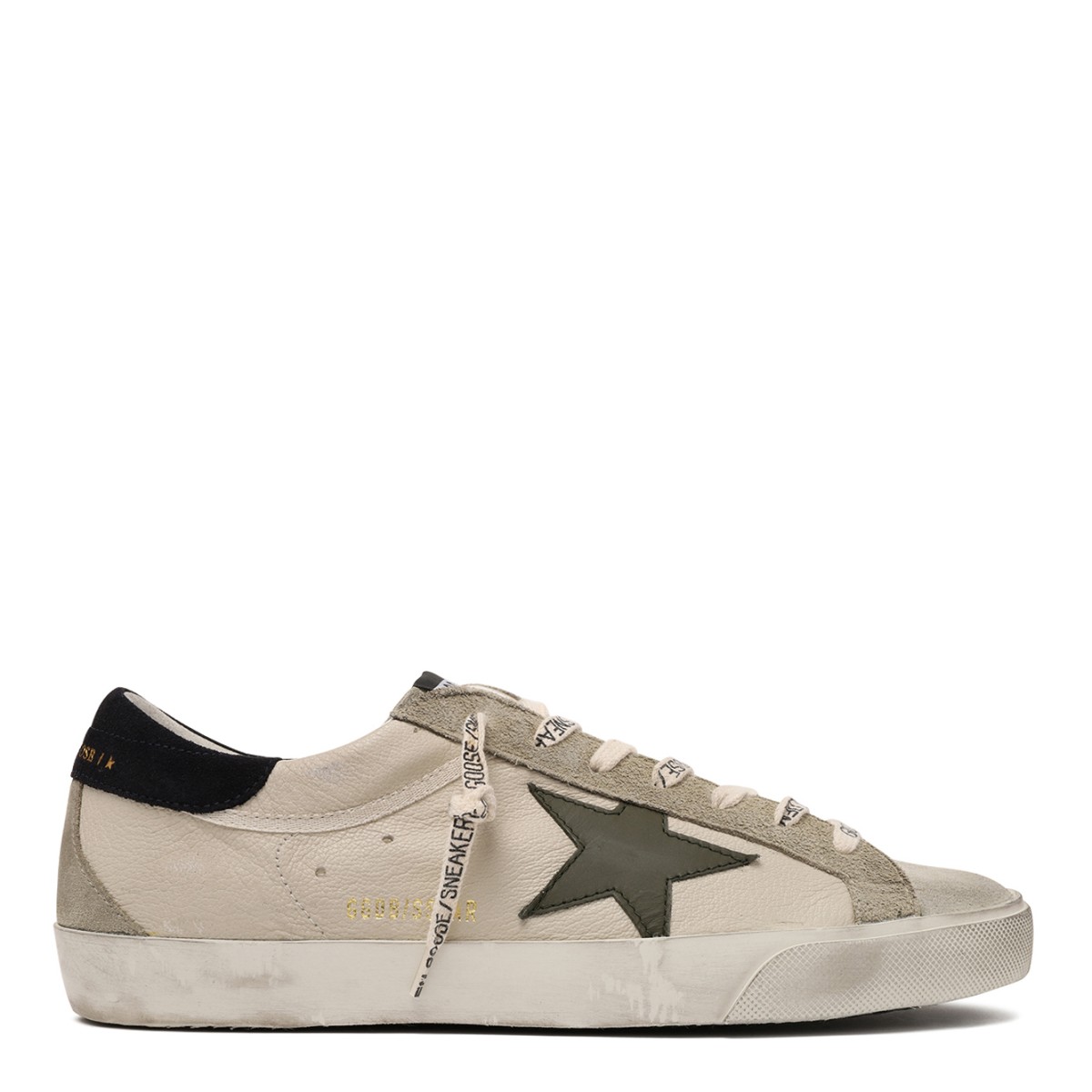 Golden Goose Super-Star White Leather Sneakers.