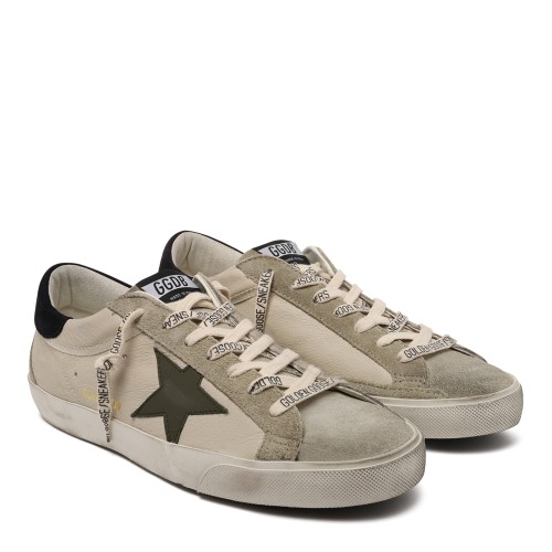 Golden Goose Super-Star White Leather Sneakers. 2