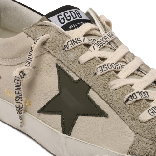 Golden Goose Super-Star White Leather Sneakers.