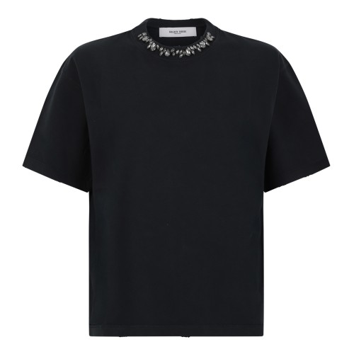 Golden Goose Black Crystal-Embellished Cotton T-Shirt.